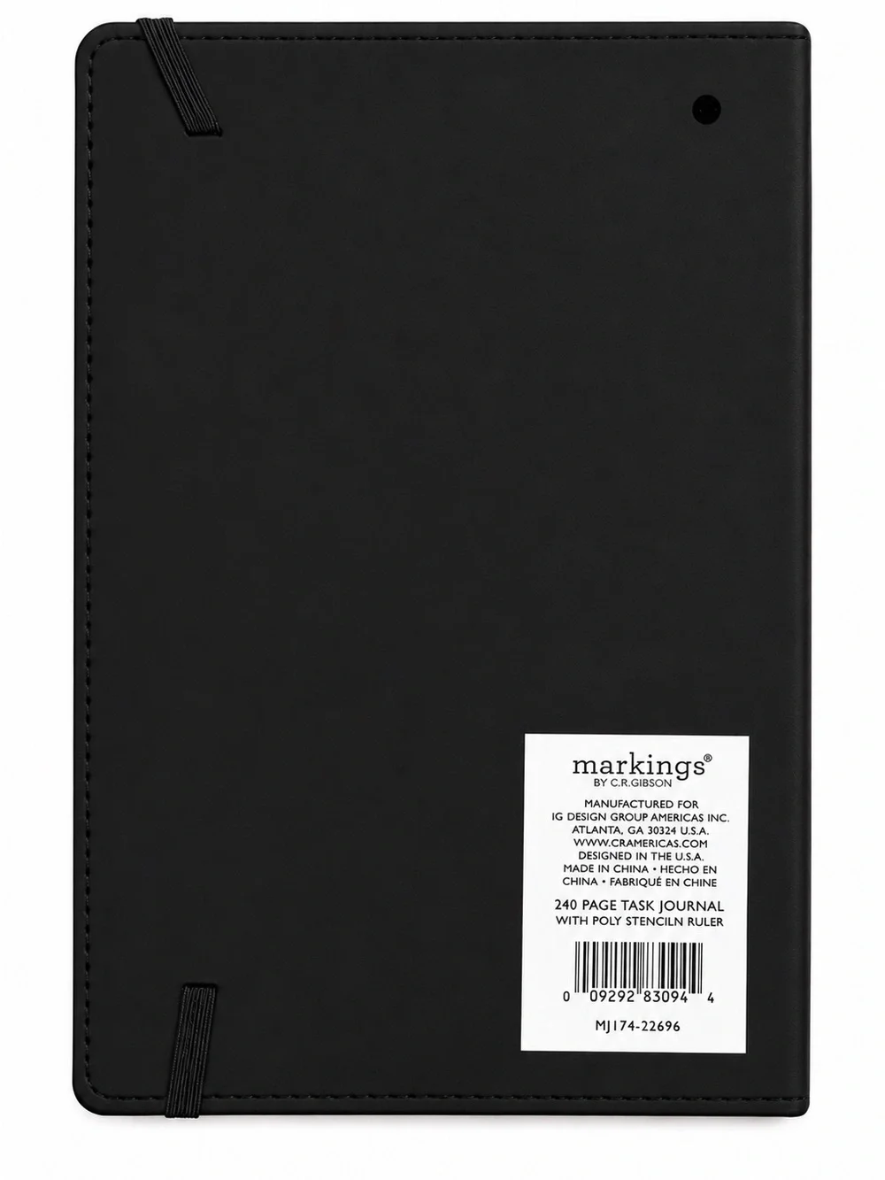 Markings by C.R. Gibson Freestyle Task Notebook 240 Pages Black